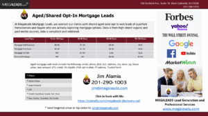 Aged Mortgage Leads for Mortgage Refinance Cash out, Purchase, VA Refinance, Reverse Mortgage Leads and More.