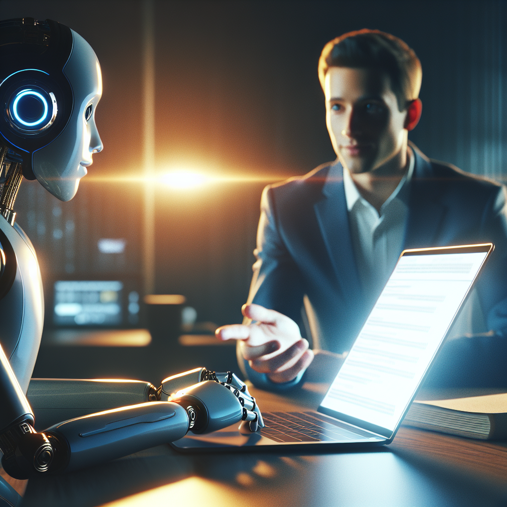 AI chatbot engaging with user on laptop screen, symbolizing a sales leads provider boosting conversions through smart automation