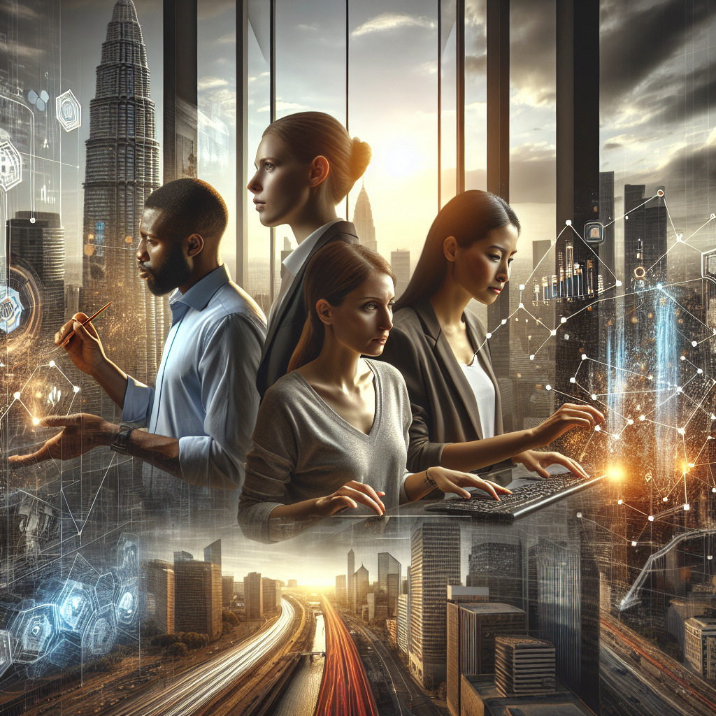 AI transforms B2B leads generation, showcasing marketers using advanced tools to analyze data and engage potential clients efficiently.