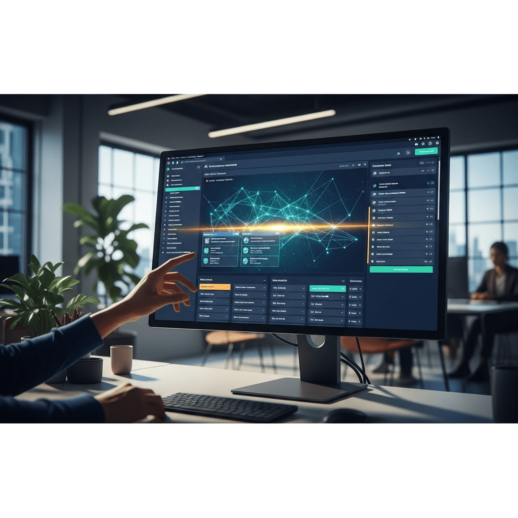 Dashboard view of AI boosts B2B lead scoring, highlighting high-intent prospects and prioritized accounts in a modern CRM interface